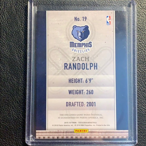 Zach Randolph Memorabilia Basketball Card - Picture 2 of 3